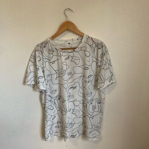 Abstract Faces Tee